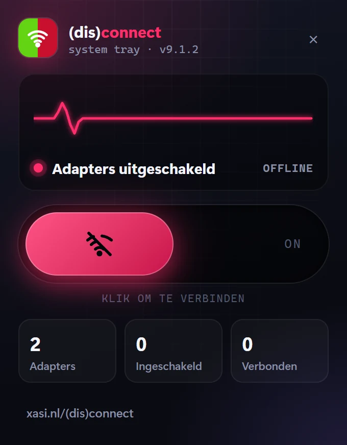 (dis)connect flyout: Offline